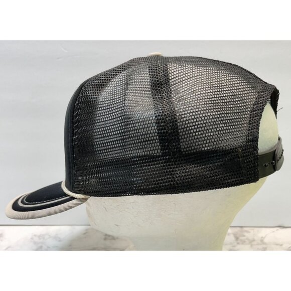 Vintage Idaho Bit & Steel Trucker Hat Mesh Snapback Black State Outline 90s - Picture 5 of 9